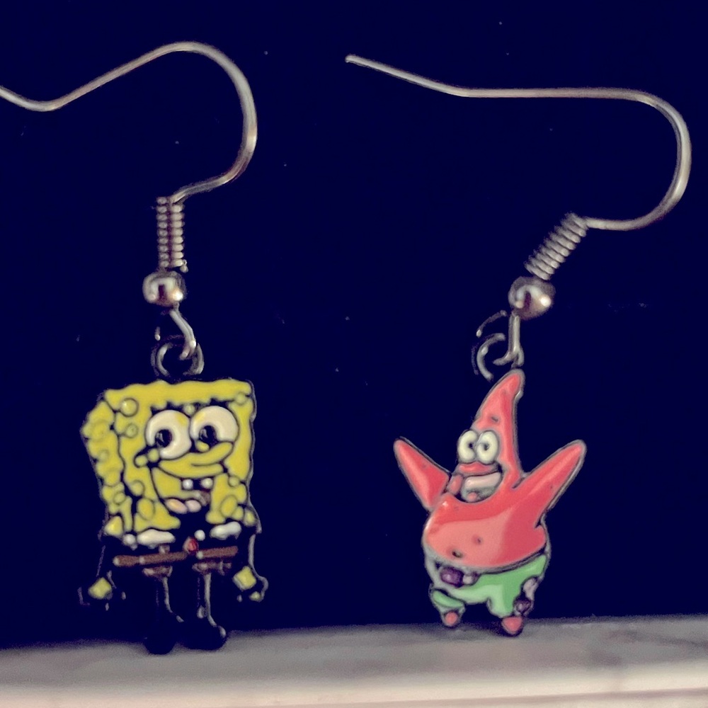 SPONGE BOB and Patrick PIERCED EARRINGS